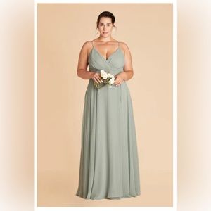 2 Birdy Grey bridesmaid dress - sage green, chiffon fabric